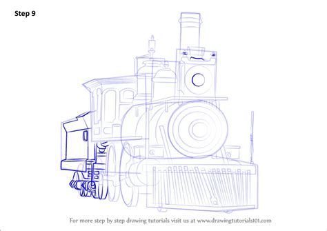 Learn How To Draw Steam Locomotive Trains Step By Step Drawing