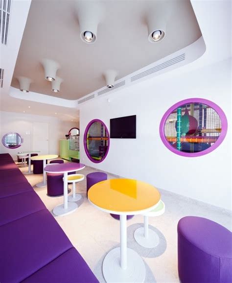Beauty Houses Purple Cafe Interior Designs Ideas
