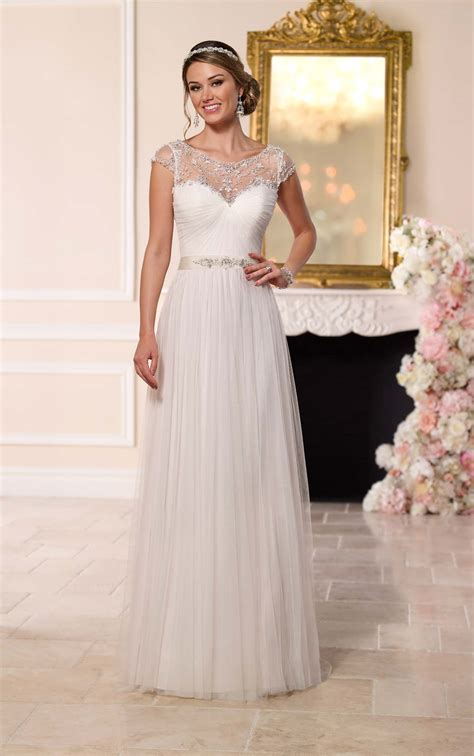 Sparkly Tulle Grecian Wedding Dress Stella York Wedding