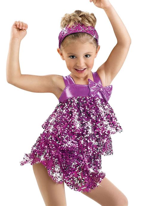 Tiered Mesh Sequin Ruffle Dress Cute Dance Costumes Girls Dance Costumes Dance Outfits