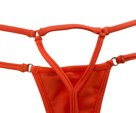 Atomic Tangerine Open Triangle Bikini Bottom Micro Gigi