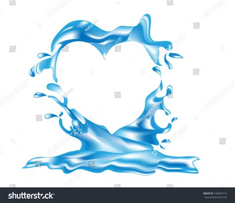 Water Heart Vector 106840715 Shutterstock