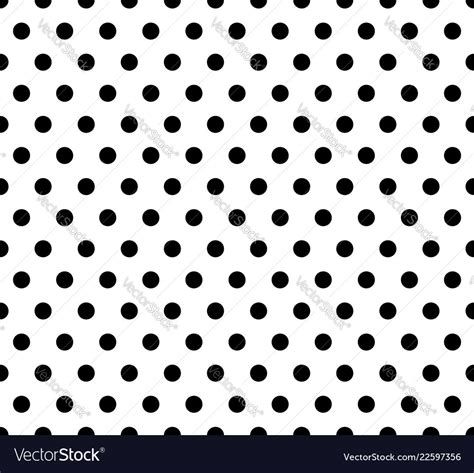 Monochrome Dotted Polka Dot Pattern Seamless Vector Image