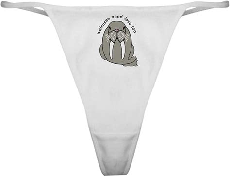 Cafepress Walruses Need Love Too Thong Panties Clothing