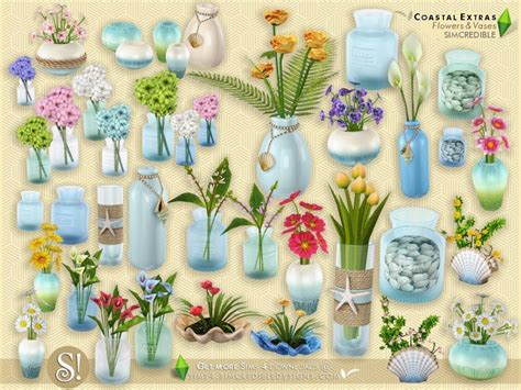The Sims Resource Coastal Extras Flowers And Vases