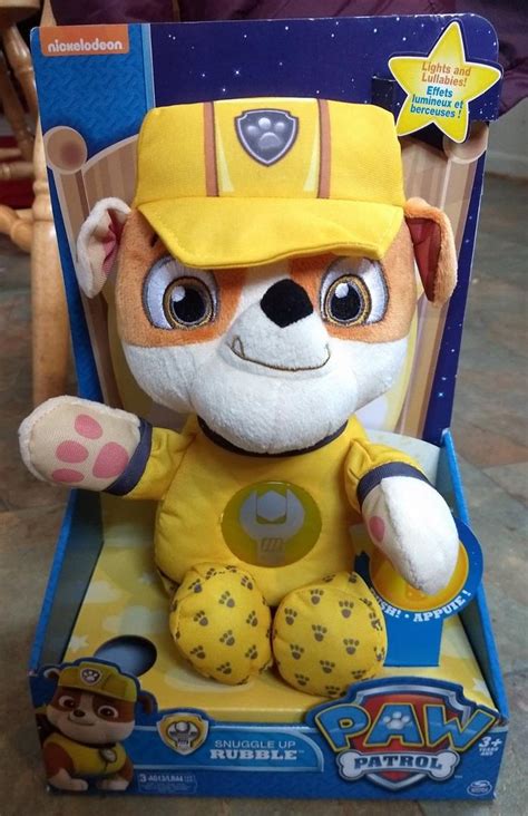 Nickelodeon Paw Patrol Rubble Toy Snuggle Up Rubble Plush New 1964857033