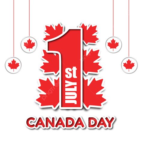 Canada Maple Leaf Vector Art Png 1st July Canada Day Text Design With
