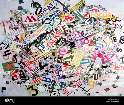 Lots Of Random Words And Letters Shot From Above Stock Photo Alamy