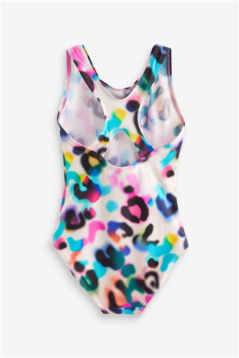 Buy Multi Bright Animal Print Sports Swimsuit 3 16yrs From The Next