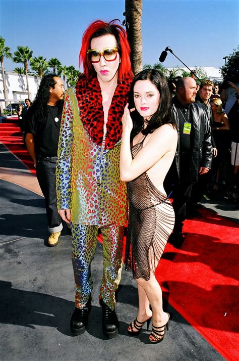 Marilyn Manson And Rose Mcgowan Celebrity Couples From The 90s