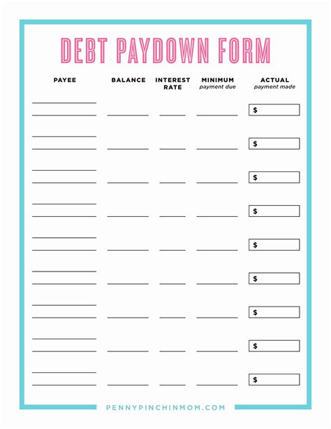 Debt Payoff Worksheet Excel