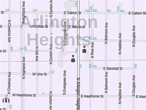 Arlington Heights Map Illinois