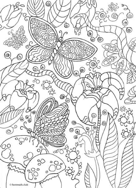 Geometric meets organic with this mandala magic adult coloring page. The World of Butterflies - Magic Forest - Printable Adult ...