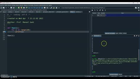 Debugging Step By Step With Spyder 4 And Python Youtube