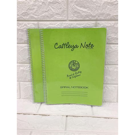 Cattleya Spiral Notebook 85x11in 80leaves Light Green Shopee Philippines