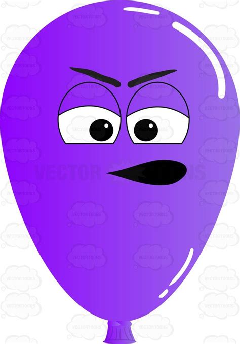 Purple Balloon Irritated And Nagging Emoji Purple Balloons Cartoon