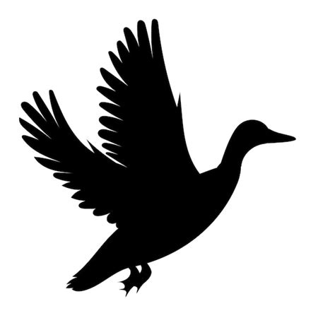 Premium Vector Flying Duck Silhouette Isolated Vector