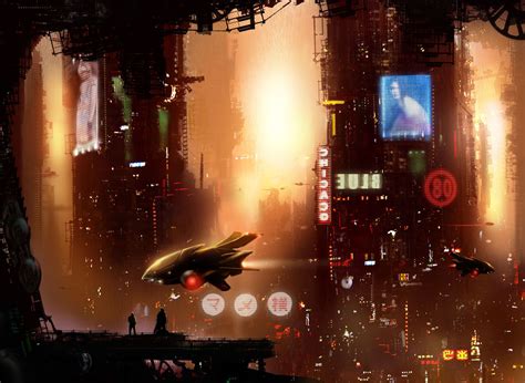 Mameyoko Picture 2d Sci Fi Concept Art City Cyberpunk Cyberpunk