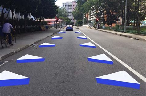 Singapore To Pilot 3d Effect Traffic Calming Markings Traffic