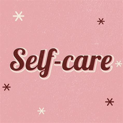 Self Care Retro Word Typography On A Pink Free Photo Rawpixel