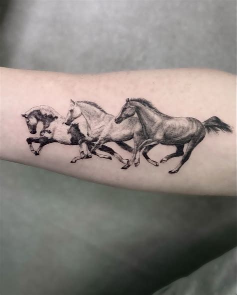 Realistic Horse Tattoo Arm Tattoos Microrealism Tattoo Horse