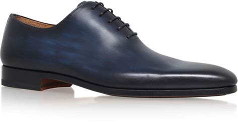 Magnanni Leather Wholecut Oxford Shoes In Blue For Men Lyst