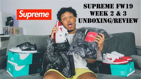 Supreme Fw19 Week 2 And 3 Pickups Fire Unboxing And Review Youtube