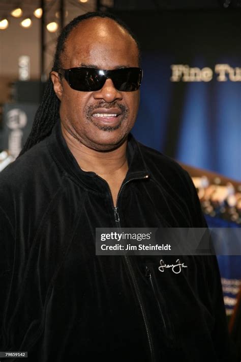 Stevie Wonder Wearing A Sean John Shirt Poses For A Portrait In News