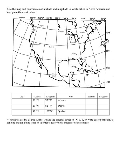 Latitude And Longitude Worksheet Latitude And Longitude Map Map