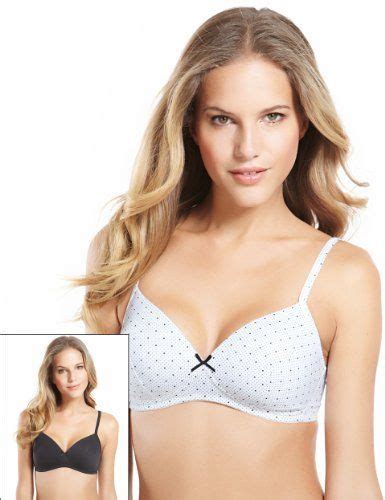 2 pack cotton rich non wired padded t shirt a d bras marks and spencer t shirt bra marks and