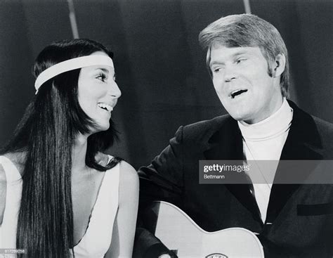 Cher Of Sonny And Cher Sings A Duet With Glen Campbell During A