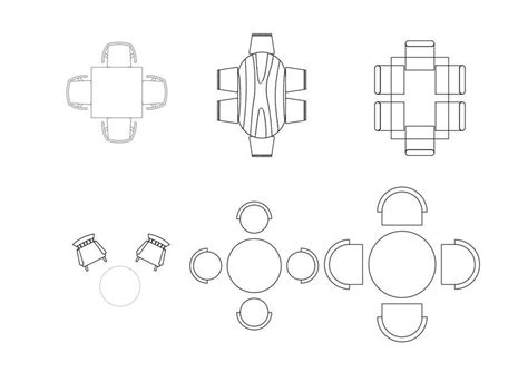 Various Dining Table Free Cad Drawing Dwg File Cadbull