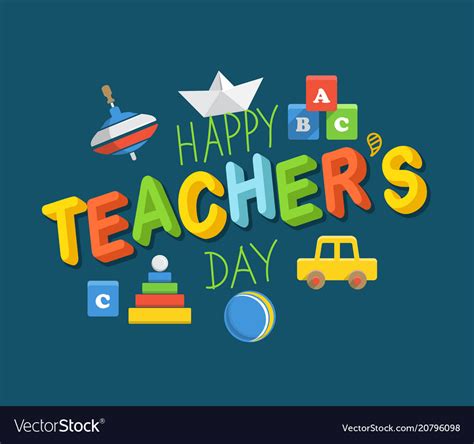As we know that teachers' day, observed to honor the contributions of teachers, is celebrated in india on 5th september every year. Happy teachers day Royalty Free Vector Image - VectorStock
