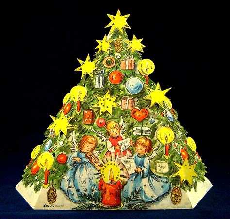 Vintage Western Germany Advent Calendar Christmas Tree Calendar Ebay