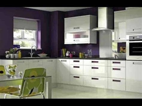 The placement of red brick is really interesting: Modern L Shaped Kitchen Designs - YouTube