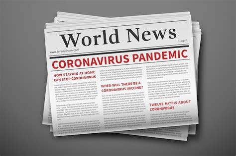 Epidemisch Breaking News Mockup Van Coronavirus Krant Coronavirus