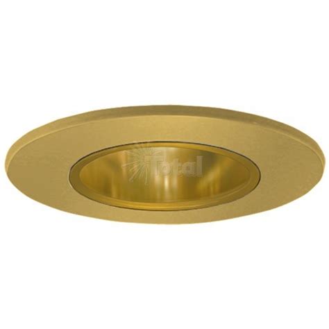 2 Recessed Lighting Trim Adjustable 35 Degree Tilt Gold Reflector