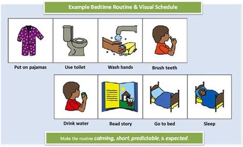 Example Bedtime Routine For The Classroom Pinterest Visual Schedules Bedtime Routines And