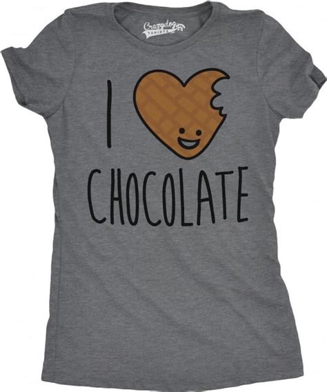 Scented I Heart Chocolate Womens Tshirt Chocolate Shirts T Shirts
