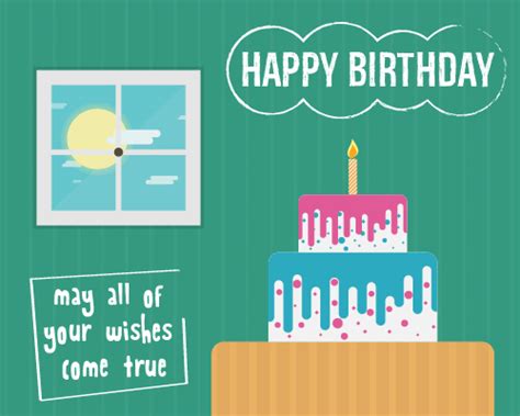 May All Your Wishes Come True Free Happy Birthday Ecards 123 Greetings