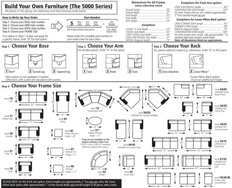 Build Your Own 5000 Series Sectional Sofa With Rolled Arms And Skirt