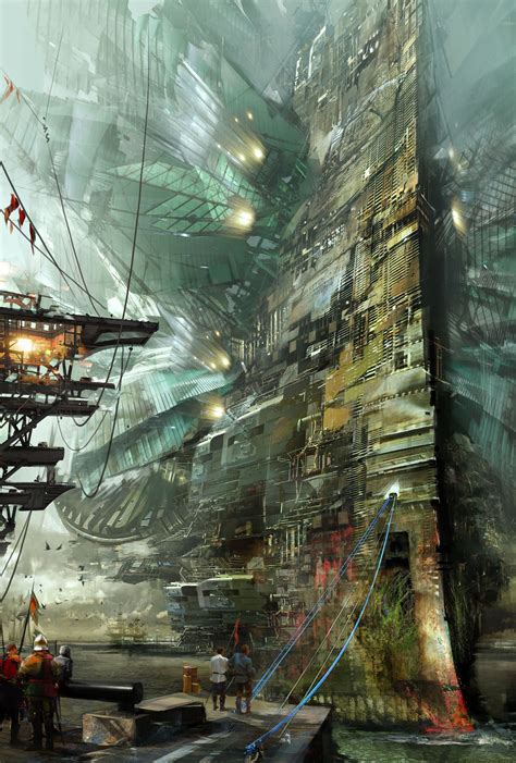 Artstation Guild Wars 2 Winged Ships Daniel Dociu Dystopian Art