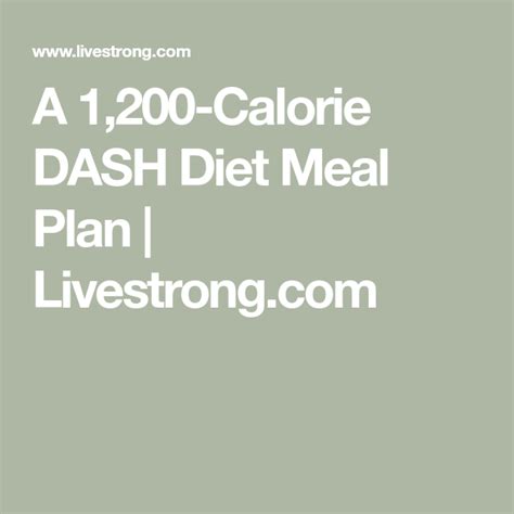 Heres What 1200 Calories On The Dash Diet Looks Like
