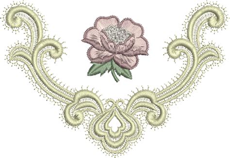 Oriel and Rose Embroidery Motif - 20 - A Romantic Era - by Sue Box ...