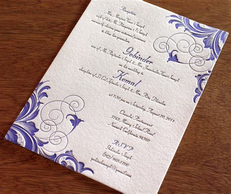 The design and style of your wedding invitation cards require your special attention, after all the wedding card will give the first glimpse of your whimsical. 4 New Indian Wedding Card Designs Letterpress, Foil, Blind ...