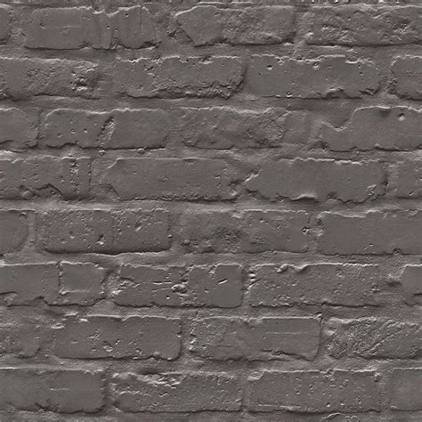 Colours Black Painted Brick Wallpaper Diy At Bandq Brick