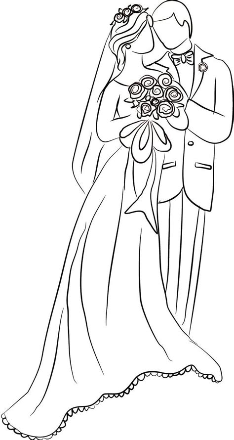 Wedding Couple Drawing Coloring Page Wedding Coloring Pages Coloring