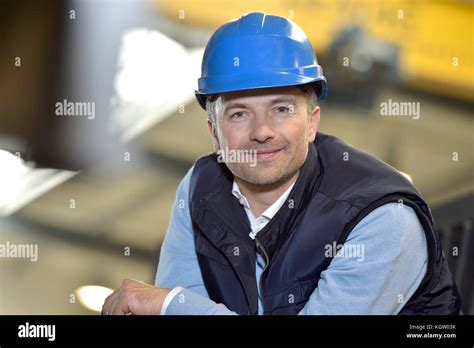 Portrait Of Supervisor In Industrial Factory Stock Photo Alamy