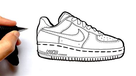 How To Draw Nike Air Force One Youtube