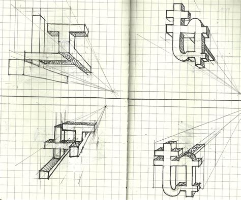 Joshua Yong Axonometrics One Point Perspective Drawings